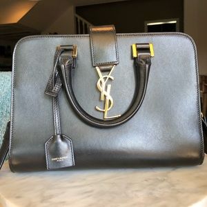 SOLD Saint Laurent calfskin baby monogram cabas